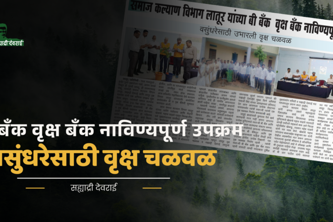 समाज कल्याण विभाग लातूर यांच्या बी बँक वृक्ष बँक नाविण्यपूर्ण उपक्रम