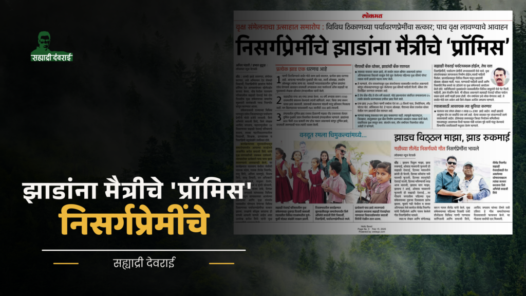 निसर्गप्रेमींचे झाडांना मैत्रीचे 'प्रॉमिस